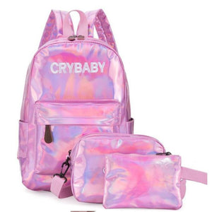 Crybaby Letters Hologram Backpack set