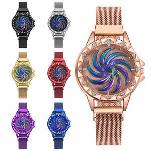 Women Magnet Buckle Rotating Watch