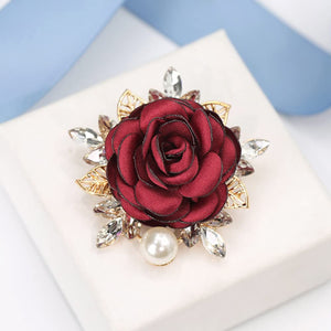 Elegant Rose Flower Brooch