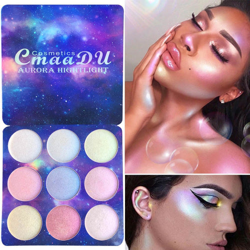 Highlighter Powder Palette Bronzer Face Glow Kit