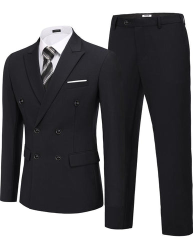 COOFANDY Men's Double Breasted Suits Slim Fit