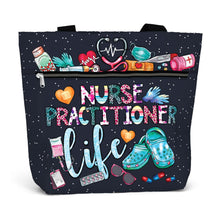 Waterproof LPN Tote Bag with Pockets and Zipper for Work