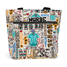 Waterproof LPN Tote Bag with Pockets and Zipper for Work