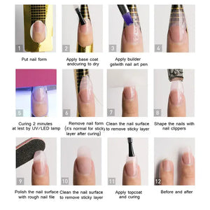 1/2Oz Builder UV Gel Nail Polish For Extension Finger Building Clear Semi Permanent Varnish Art Hybrid Enamel Hard Led Esmaltes