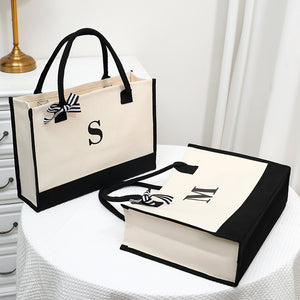 Letter Canvas Tote Bag