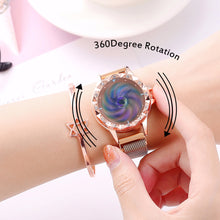 Women Magnet Buckle Rotating Watch