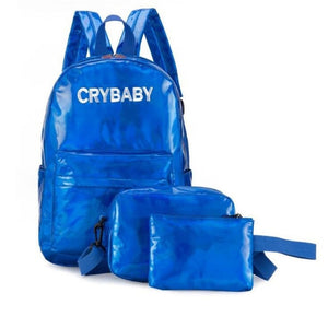 Crybaby Letters Hologram Backpack set