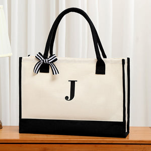 Letter Canvas Tote Bag