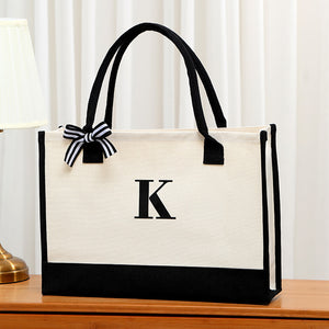 Letter Canvas Tote Bag