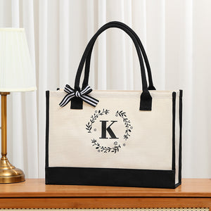 Letter Canvas Tote Bag