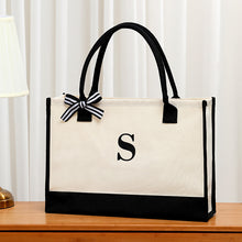 Letter Canvas Tote Bag