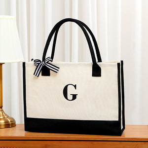 Letter Canvas Tote Bag