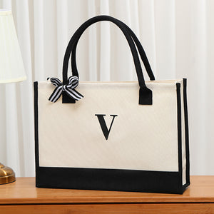 Letter Canvas Tote Bag