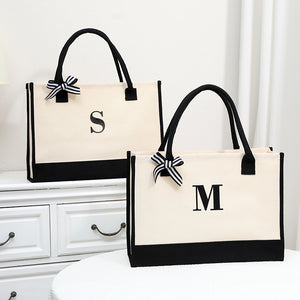 Letter Canvas Tote Bag