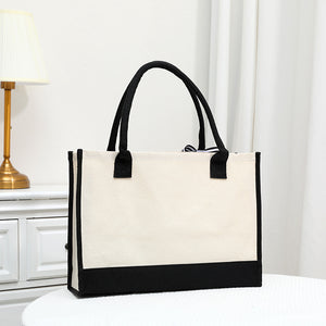 Letter Canvas Tote Bag